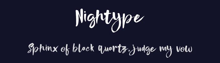 Nightype by Suandana I Pande Made — Script Font — thumbnail 2