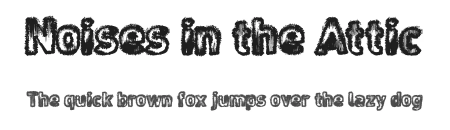 Noises in the Attic by KC Fonts — Display Font