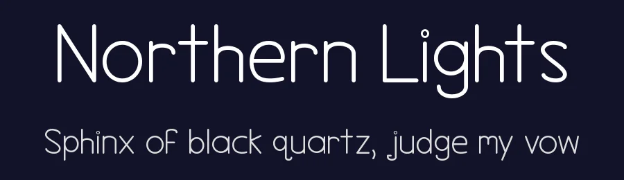 Northern Lights by MiffinFonts — Sans Font — thumbnail 2