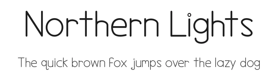 Northern Lights by MiffinFonts — Sans Font