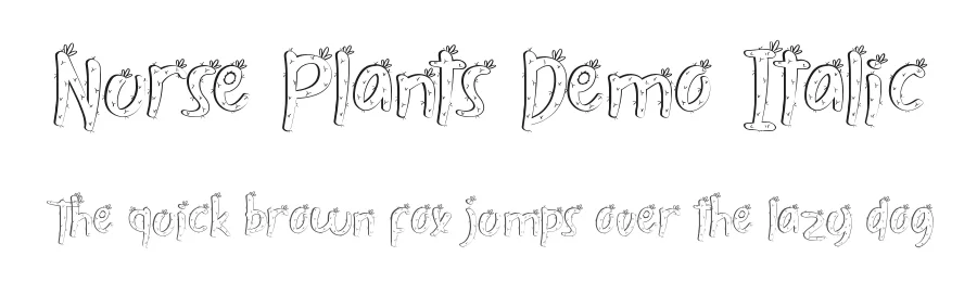 Nurse Plants Demo Italic by Shalsha & Suci Anita — Display Font