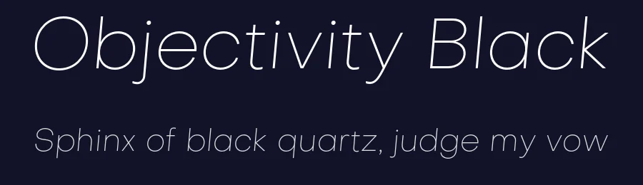 Objectivity Black by Alexander Slobzheninov — Display Font — thumbnail 2