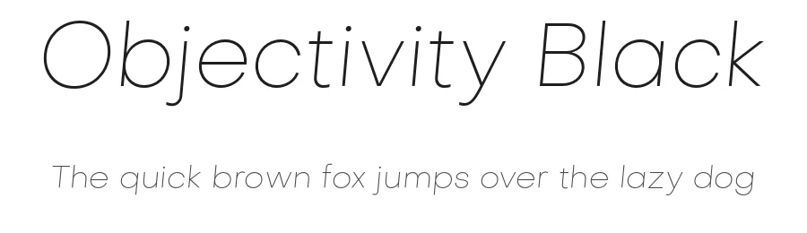 Objectivity Black by Alexander Slobzheninov — Display Font