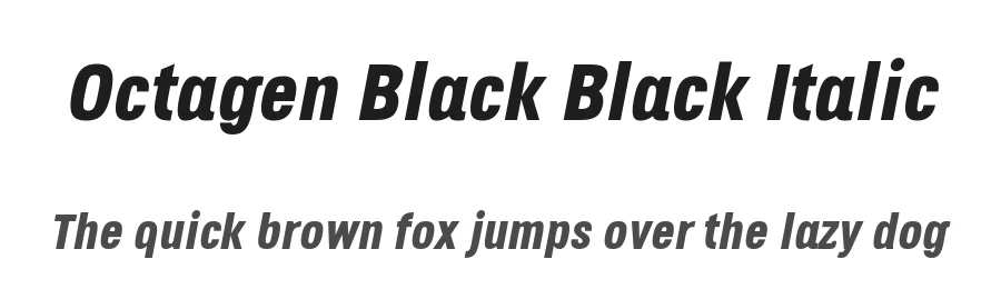 Octagen Black Black Italic by Fernando Haro — Display Font