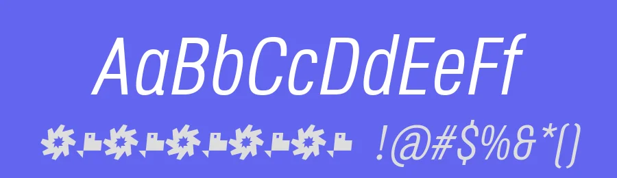 Octagen Light Light Italic by Fernando Haro — Sans Font — thumbnail 3