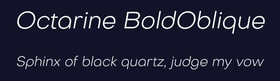 Octarine BoldOblique by Alexander Slobzheninov — Display Font — thumbnail 2