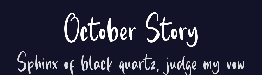October Story by Muhamad Yusron  Billah — Script Font — thumbnail 2