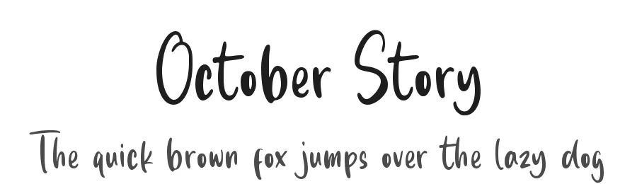 October Story by Muhamad Yusron  Billah — Script Font