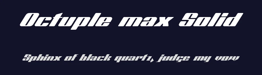 Octuple max Solid by Fernando Haro — Display Font — thumbnail 2