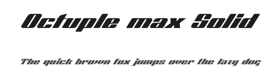 Octuple max Solid by Fernando Haro — Display Font