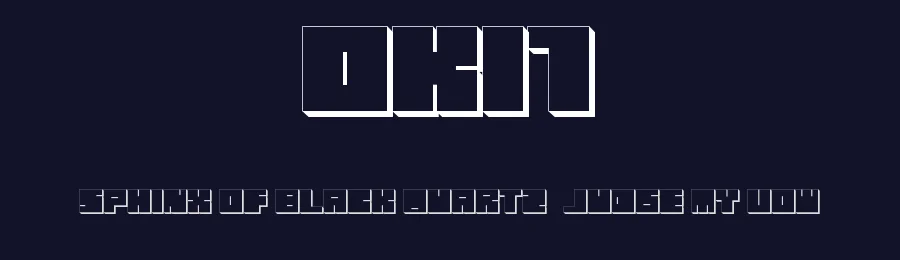 Oki1 by Carlos Matteoli a.k.a. Qbotype — Display Font — thumbnail 2