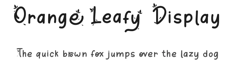 Orange Leafy Display by Fadli Ramadhan Iskandar — Display Font
