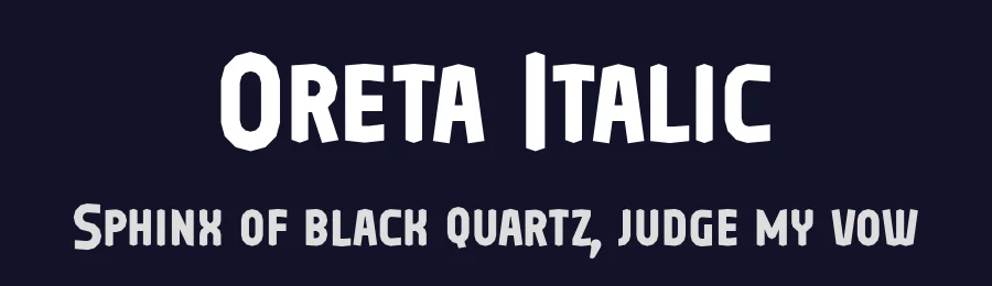 Oreta Italic by Situjuh Nazara — Display Font — thumbnail 2