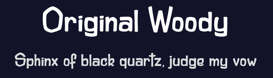 Original Woody by dcoxy Medina Gregory — Display Font — thumbnail 2
