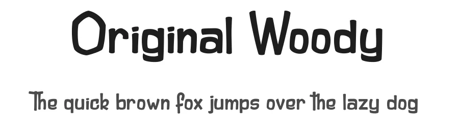 Original Woody by dcoxy Medina Gregory — Display Font