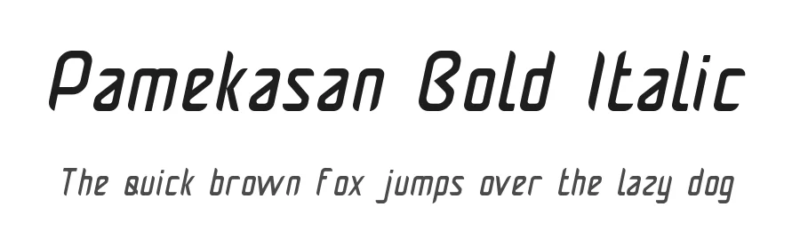 Pamekasan Bold Italic by Mukhlis Risani β Display Font