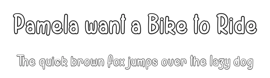 Pamela want a Bike to Ride by dcoxy Medina Gregory — Script Font