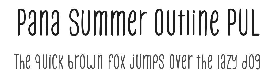 Pana Summer Outline PUL by Fadli Ramadhan Iskandar — Sans Font
