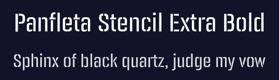 Panfleta Stencil Extra Bold by Fernando Haro — Display Font — thumbnail 2
