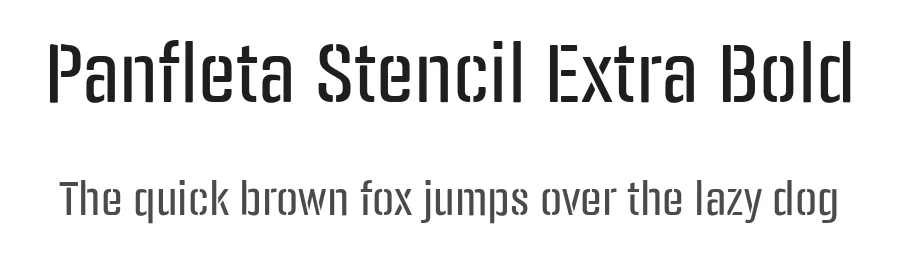 Panfleta Stencil Extra Bold by Fernando Haro — Display Font