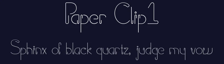 Paper Clip1 by Alanah Dowling — Display Font — thumbnail 2