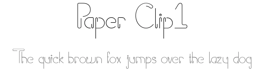 Paper Clip1 by Alanah Dowling — Display Font