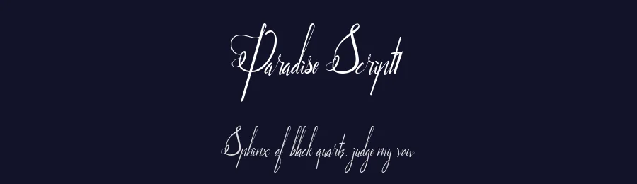 Paradise Script1 by Heroglyphs — Script Font — thumbnail 2