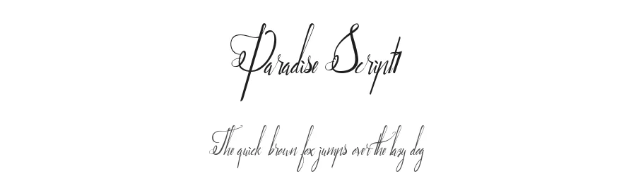 Paradise Script1 by Heroglyphs โ Script Font