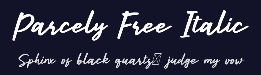 Parcely Free Italic by Craft Supply Co. — Sans Font — thumbnail 2