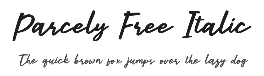 Parcely Free Italic by Craft Supply Co. — Sans Font