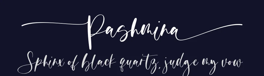 Pashmina by Muhamad Yusron  Billah — Script Font — thumbnail 2