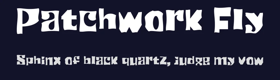 Patchwork Fly by Frank Baranowski — Display Font — thumbnail 2