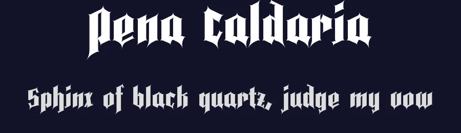 Pena Caldaria by Fernando Haro — Display Font — thumbnail 2