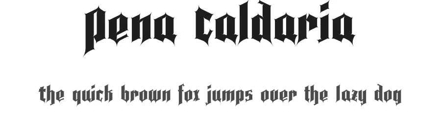 Pena Caldaria by Fernando Haro — Display Font