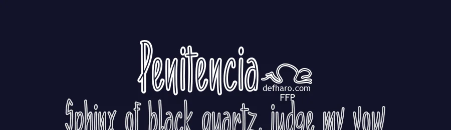 Penitencia1 by deFharo — Display Font — thumbnail 2