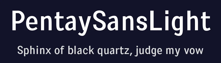 PentaySansLight by Fernando Haro — Sans Font — thumbnail 2