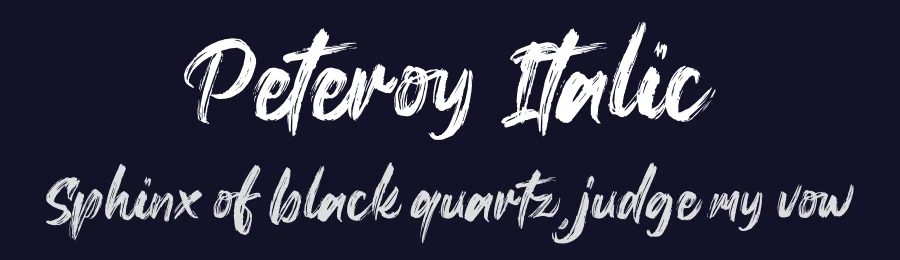 Peteroy Italic by Heru Utama Putra — Display Font — thumbnail 2