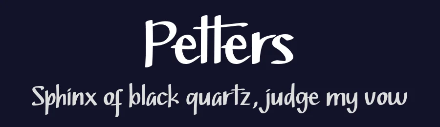 Petters by Sya'dan Ismail Rosyad — Sans Font — thumbnail 2
