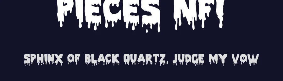 Pieces NFI by Thomas W. Otto — Display Font — thumbnail 2