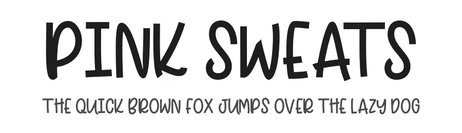 PINK SWEATS by Muhammad Nasir โ Script Font