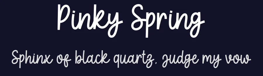 Pinky Spring by Rayvaldo Rizki Pratama Augusta — Sans Font — thumbnail 2