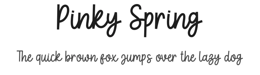 Pinky Spring by Rayvaldo Rizki Pratama Augusta — Sans Font