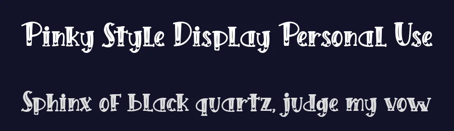 Pinky Style Display Personal Use by Fadli Ramadhan Iskandar — Display Font — thumbnail 2