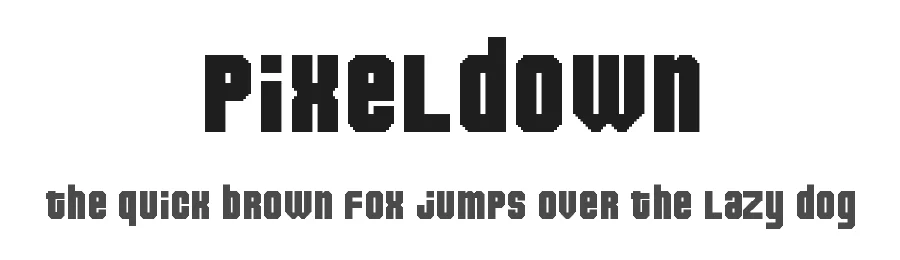 Pixeldown by Daymarius — Display Font
