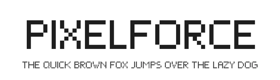PixelForce by Daymarius — Display Font