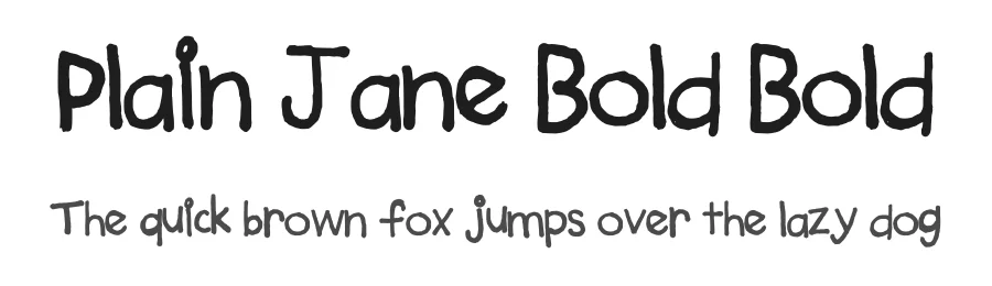 Plain Jane Bold Bold by Marcus Melton — Display Font