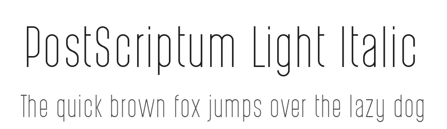PostScriptum Light Italic by Levi Szekeres — Sans Font