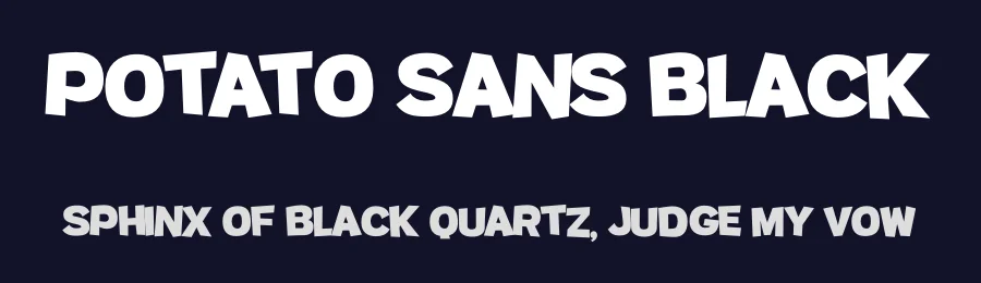 Potato sans Black by Arief rochman — Display Font — thumbnail 2