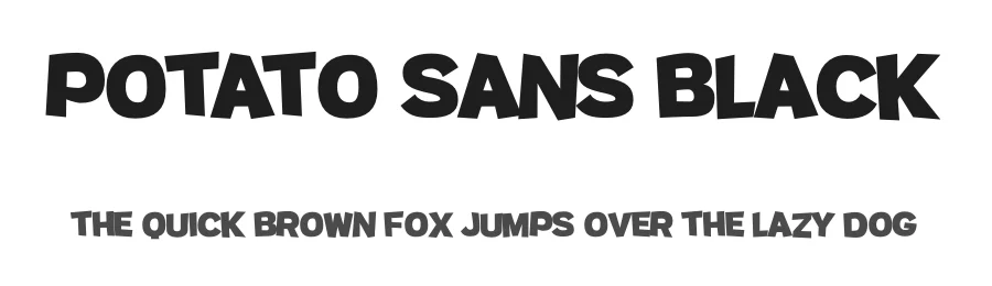 Potato sans Black by Arief rochman — Display Font