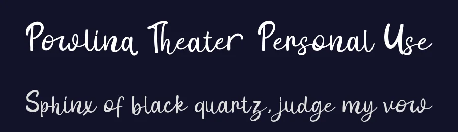 Powlina Theater Personal Use by Fadli Ramadhan Iskandar — Sans Font — thumbnail 2